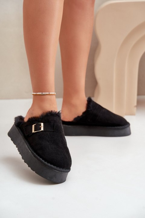 Kapcie Model Linneola FA-185 Black - Step in style Step in style