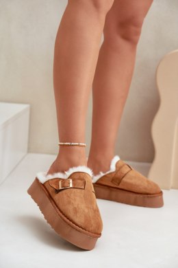 Kapcie Model Linneola FA-185 Camel - Step in style Step in style
