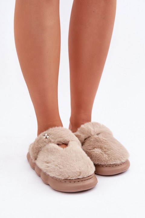 Kapcie Model Primaria YL-318 Dark Beige - Step in style Step in style Kapcie Model Primaria YL-318 Dark Beige - Step in style Step in style
