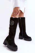 Kozaki Model Lewski 3367 Black Zamsz - Step in style Step in style Kozaki Model Lewski 3367 Black Zamsz - Step in style Step in style