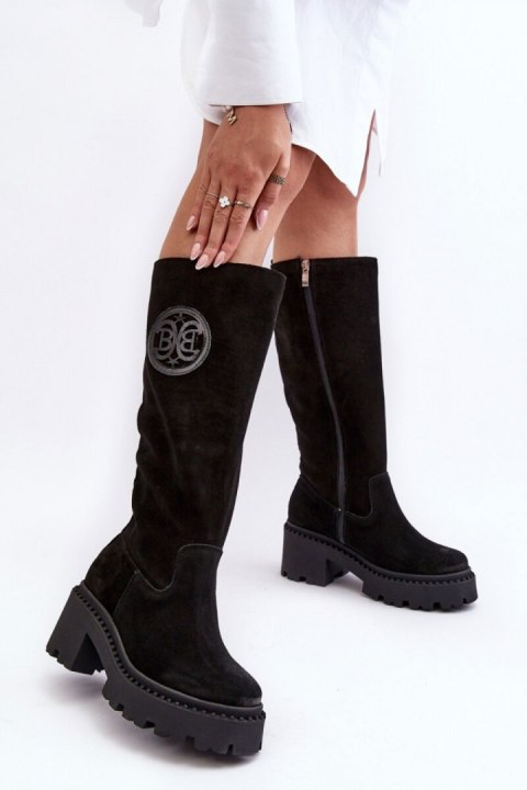 Kozaki Model Lewski 3367 Black Zamsz - Step in style Step in style Kozaki Model Lewski 3367 Black Zamsz - Step in style Step in style