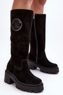 Kozaki Model Lewski 3367 Black Zamsz - Step in style Step in style Kozaki Model Lewski 3367 Black Zamsz - Step in style Step in style