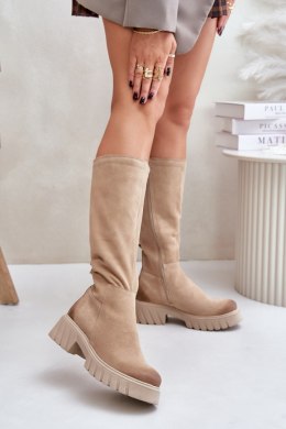 Kozaki Model Zazoo 70145 Beige - Step in style Step in style