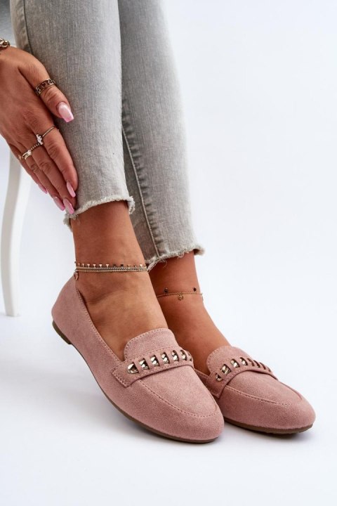 Mokasyny Model Aredilla 9988-73 Pink - Step in style Step in style Mokasyny Model Aredilla 9988-73 Pink - Step in style Step in style