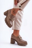 Półbuty Model Harmell 20097 Dark Beige Skóra - Step in style Step in style Półbuty Model Harmell 20097 Dark Beige Skóra - Step in style Step in style