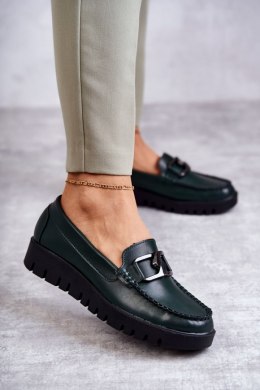 Półbuty Model Loafery Kjersti MK757 Green - Step in style Step in style
