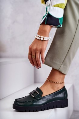 Półbuty Model Loafery Kjersti MK757 Green - Step in style Step in style