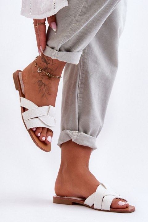 Sandał Klapki Model Aversa W-112 White - Step in style Step in style Sandał Klapki Model Aversa W-112 White - Step in style Step in style
