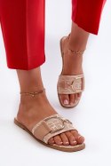 Sandał Klapki Model Taleci 1826 Beige - Step in style Step in style Sandał Klapki Model Taleci 1826 Beige - Step in style Step in style