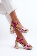Sandały Model DA CR980 Pink - Step in style Step in style Sandały Model DA CR980 Pink - Step in style Step in style
