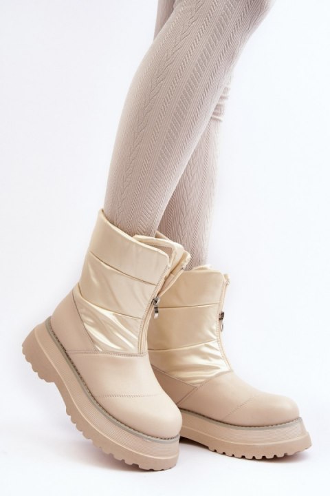 Śniegowce Model GOE MM2N4079 Beige - Step in style Step in style Śniegowce Model GOE MM2N4079 Beige - Step in style Step in style