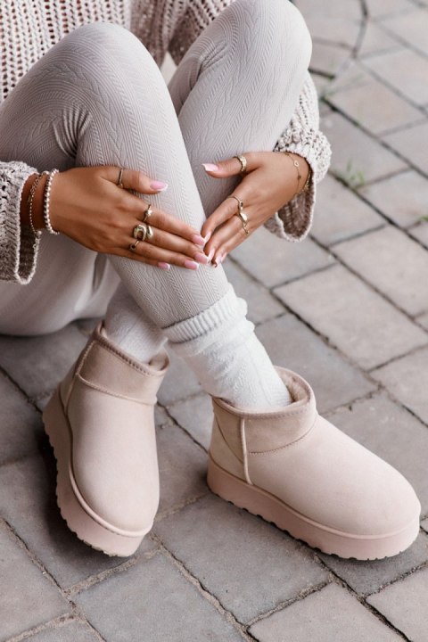 Śniegowce Model Xamella 20216-4F Light Beige - Step in style Step in style Śniegowce Model Xamella 20216-4F Light Beige - Step in style Step in style