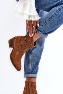Botki Model DA SN622-20 Camel Zamsz - Step in style Step in style Botki Model DA SN622-20 Camel Zamsz - Step in style Step in style