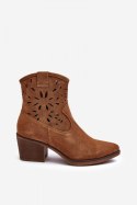 Botki Model DA SN622-20 Camel Zamsz - Step in style Step in style Botki Model DA SN622-20 Camel Zamsz - Step in style Step in style