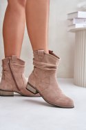 Botki Model Elletinnia 24BT02-3046 Beige - Step in style Step in style Botki Model Elletinnia 24BT02-3046 Beige - Step in style Step in style
