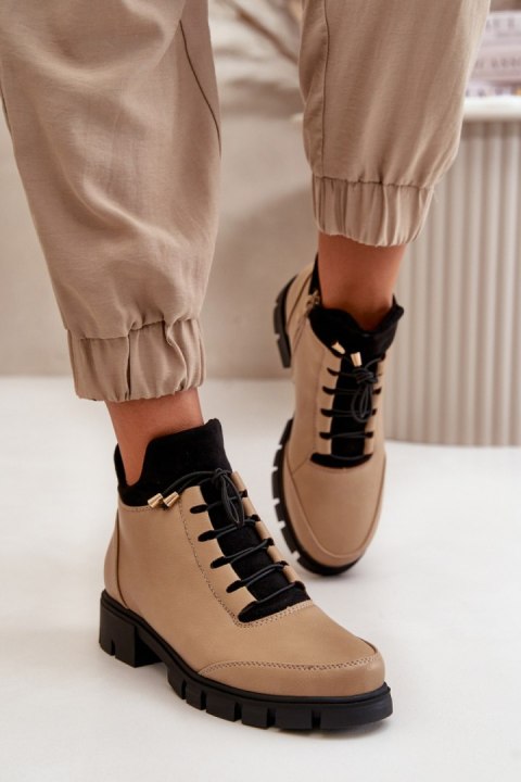 Botki Model Erisabelle RMR23123-12 Beige - Step in style Step in style Botki Model Erisabelle RMR23123-12 Beige - Step in style Step in style