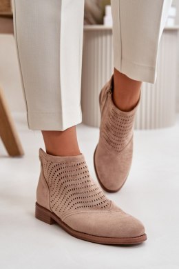 Botki Model S.Barski HY42-076 Beige - Step in style Step in style