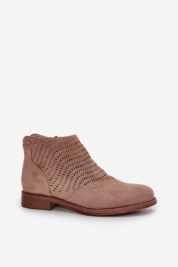 Botki Model S.Barski HY42-076 Beige - Step in style Step in style