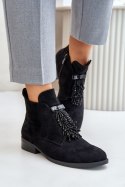 Botki Model S.Barski HY42-715 Black - Step in style Step in style Botki Model S.Barski HY42-715 Black - Step in style Step in style
