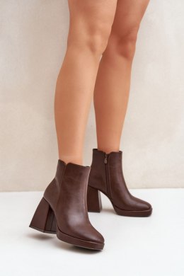 Botki Model Selarae LQ-48 Dark Brown - Step in style Step in style