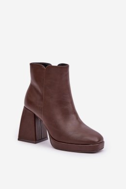 Botki Model Selarae LQ-48 Dark Brown - Step in style Step in style