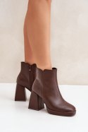 Botki Model Selarae LQ-48 Dark Brown - Step in style Step in style Botki Model Selarae LQ-48 Dark Brown - Step in style Step in style