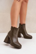 Botki Model Selarae LQ-48 Dark Green - Step in style Step in style Botki Model Selarae LQ-48 Dark Green - Step in style Step in style