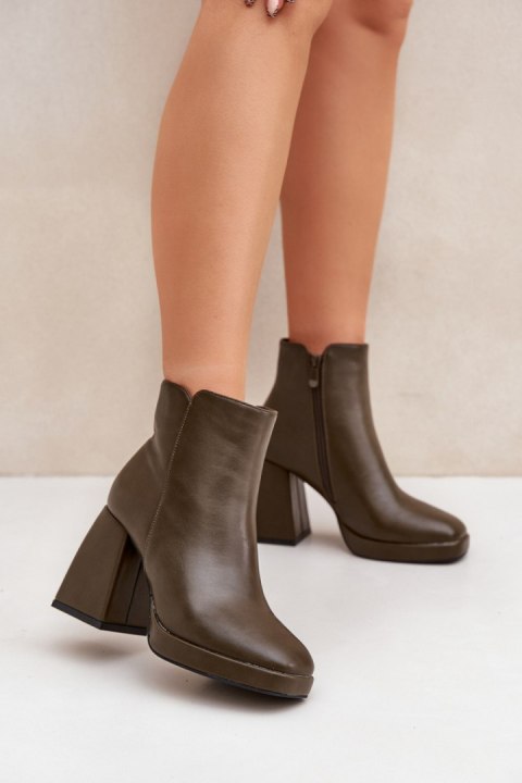 Botki Model Selarae LQ-48 Dark Green - Step in style Step in style Botki Model Selarae LQ-48 Dark Green - Step in style Step in style