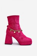 Botki Model Tiselo 168-500 Fuksja - Step in style Step in style Botki Model Tiselo 168-500 Fuksja - Step in style Step in style