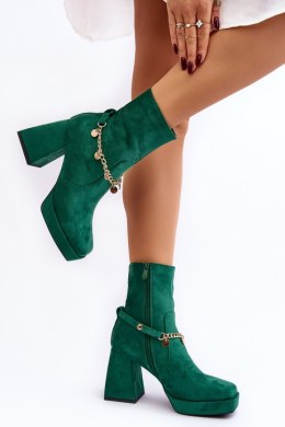 Botki Model Tiselo 168-500 Green - Step in style Step in style