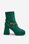 Botki Model Tiselo 168-500 Green - Step in style Step in style Botki Model Tiselo 168-500 Green - Step in style Step in style