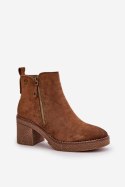 Botki Model Velarilla KE221 Brown - Step in style Step in style Botki Model Velarilla KE221 Brown - Step in style Step in style