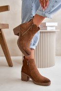 Botki Model Velarilla KE221 Brown - Step in style Step in style Botki Model Velarilla KE221 Brown - Step in style Step in style