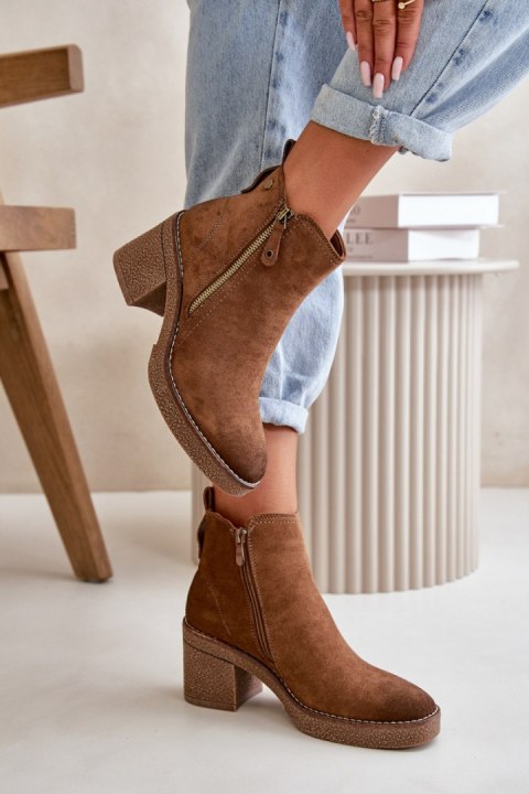 Botki Model Velarilla KE221 Brown - Step in style Step in style Botki Model Velarilla KE221 Brown - Step in style Step in style