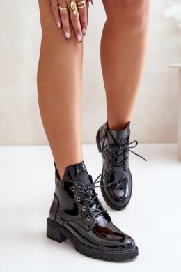 Botki Model Vinceza 58136 Black Lakier - Step in style Step in style