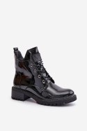 Botki Model Vinceza 58136 Black Lakier - Step in style Step in style Botki Model Vinceza 58136 Black Lakier - Step in style Step in style