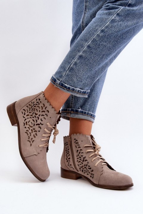 Botki Model Zazoo 2871/024 Beige - Step in style Step in style Botki Model Zazoo 2871/024 Beige - Step in style Step in style