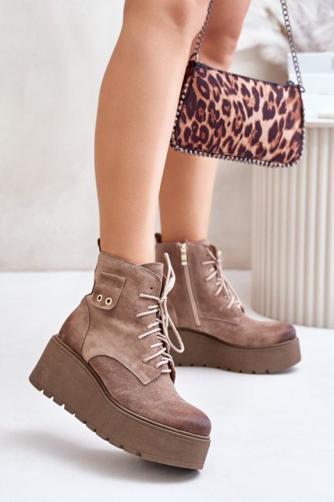 Botki Model Zazoo 60499 Beige - Step in style Step in style Botki Model Zazoo 60499 Beige - Step in style Step in style