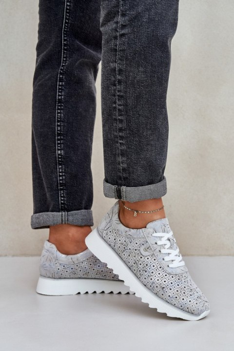 Buty Sportowe Model DA LR51-635 Silver - Step in style Step in style Buty Sportowe Model DA LR51-635 Silver - Step in style Step in style