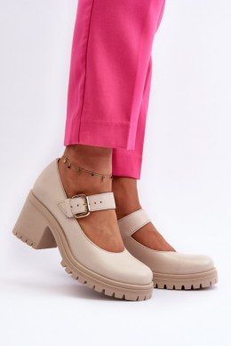 Czółenka Model Zazoo 20166 Beige - Step in style Step in style