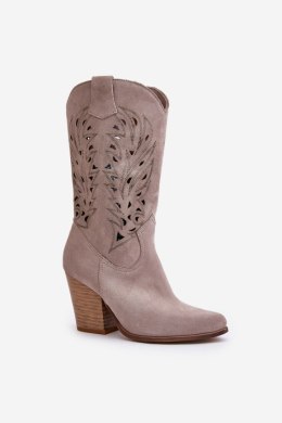 Kozaki Model Lewski 3609 Cappuccino Zamsz - Step in style Step in style