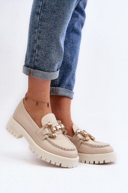 Mokasyny Model Chebello 4369 Beige - Step in style Step in style