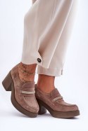 Półbuty Model Gelanor 20157 Beige Zamsz - Step in style Step in style Półbuty Model Gelanor 20157 Beige Zamsz - Step in style Step in style