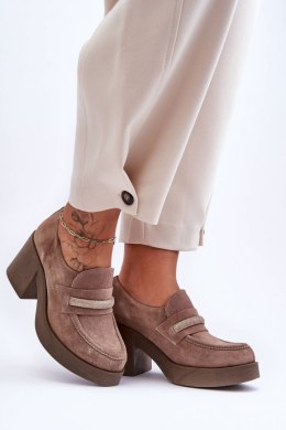 Półbuty Model Gelanor 20157 Beige Zamsz - Step in style Step in style