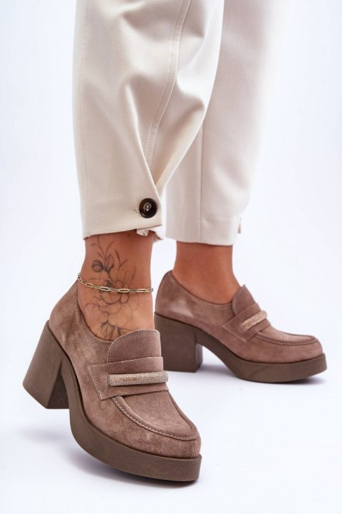 Półbuty Model Gelanor 20157 Beige Zamsz - Step in style Step in style Półbuty Model Gelanor 20157 Beige Zamsz - Step in style Step in style