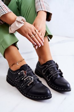 Półbuty Model Lu Boo XW37311 Black Skóra - Step in style Step in style