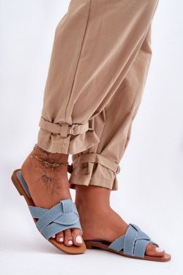 Sandał Klapki Model Aversa W-112 Light Blue - Step in style Step in style