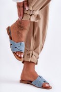 Sandał Klapki Model Aversa W-112 Light Blue - Step in style Step in style