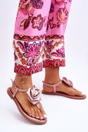 Sandały Japonki Model Carisma QQ-137 Nude - Step in style Step in style Sandały Japonki Model Carisma QQ-137 Nude - Step in style Step in style
