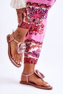 Sandały Japonki Model Carisma QQ-137 Nude - Step in style Step in style Sandały Japonki Model Carisma QQ-137 Nude - Step in style Step in style